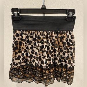 Cheetah Print Skirt - Small